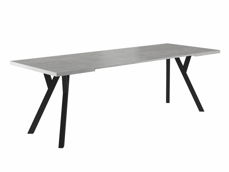 SIGNAL - MERLIN Stół 90-240x90 | Efekt Betonu | Czarny | z PL