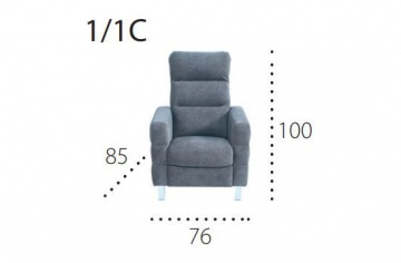 PMW - METRO 1C Fotel z relaxem