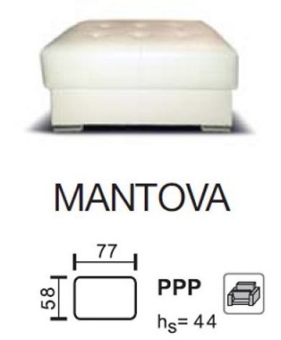 Meblomak - MANTOVA Pufa prostokątna z pojemnikiem
