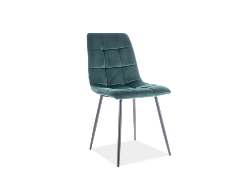 SIGNAL - MILA Velvet Krzesło | Tkanina | Zielony Bluvel 78 | Stelaż czarny