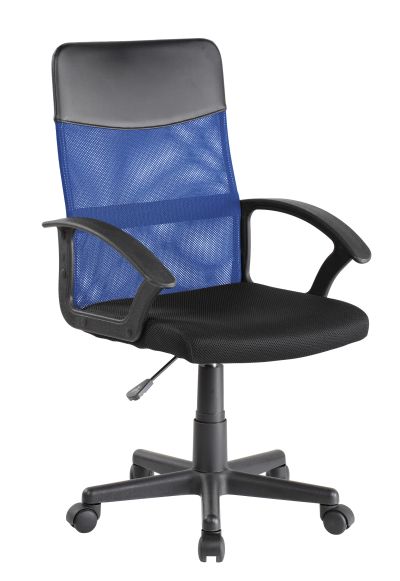 FURNITEX - QZY-68 Fotel obrotowy | Niebiesko/czarny