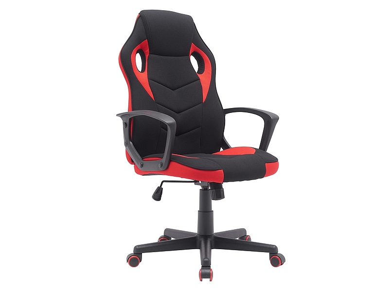 SIGNAL - Fotel obrotowy DAKAR | Czarny | Czerwony
