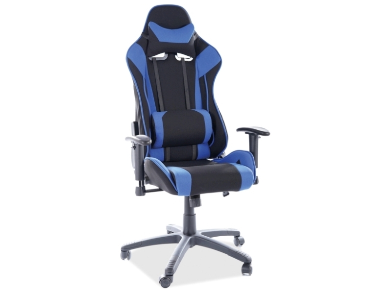 SIGNAL - Fotel obrotowy Viper | Tkanina | Czarny | Niebieski