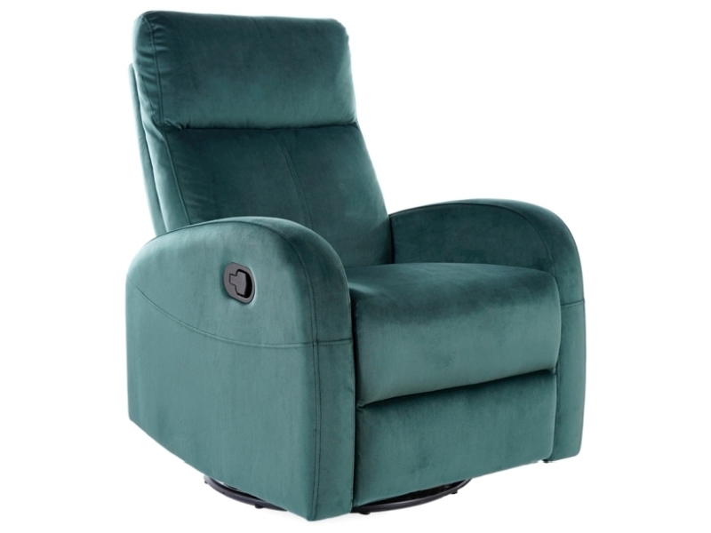 SIGNAL - OLIMP Velvet Fotel rozkładany z funkcją bujania | Tkanina | Zielony Bluvel 78 | z MR " DOSTĘPNY OD RĘKI