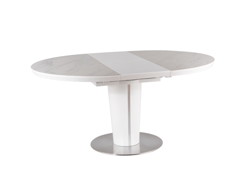 SIGNAL - ORBIT CERAMIC Stół 120x120cm | Biały marmur | Biały mat