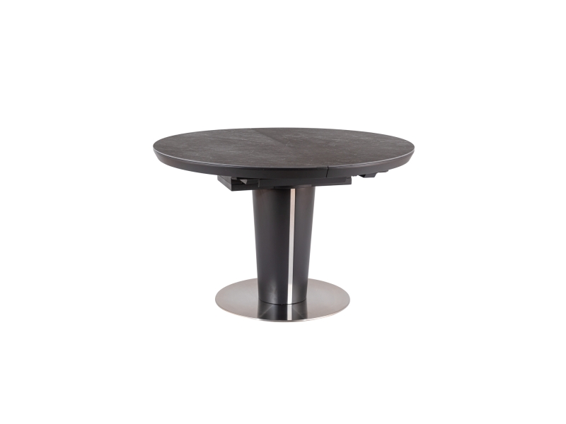 SIGNAL - ORBIT CERAMIC Stół 120x120cm | Szary marmur | Antracyt mat