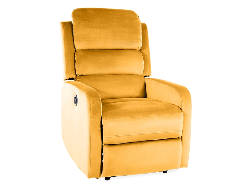SIGNAL - PEGAZ Velvet Fotel elektryczny rozkładany | Tkanina | Curry Bluvel 68 | z MR