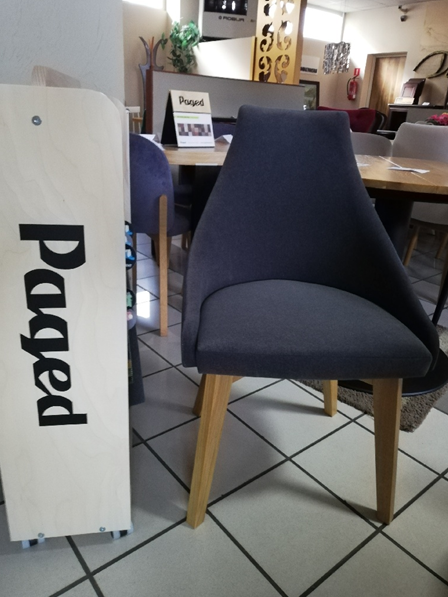 PAGED - POLO Fotel dąb | Dąb naturalny | Tkanina Nordic 117 | 6 sztuk | DOSTĘPNE OD RĘKI