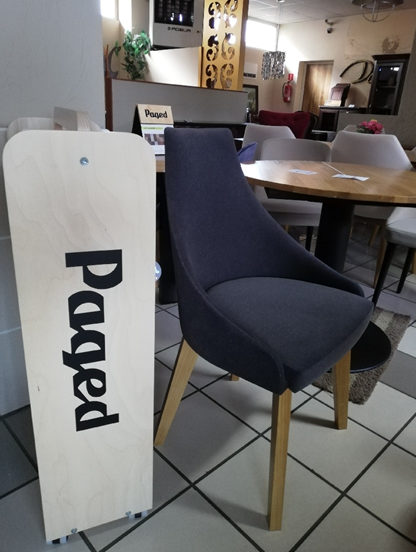PAGED - POLO Fotel dąb | Dąb naturalny | Tkanina Nordic 117 | 6 sztuk | DOSTĘPNE OD RĘKI
