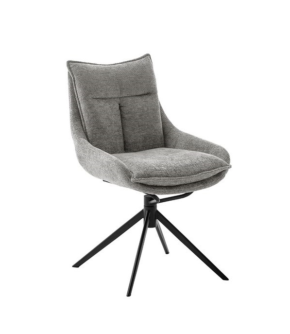 MC AKCENT - PARKER S Krzesło | Obrót siedziska | Metal lakier czarny mat | Tkanina Jasny Antracyt | PK4S60AN | 2 sztuki | DOSTĘPNE OD RĘKI