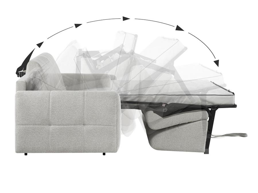 Mars Meble - PERONI 140 Sofa na stelażu włoskim | funkcja spania i materac oraz pojemnik