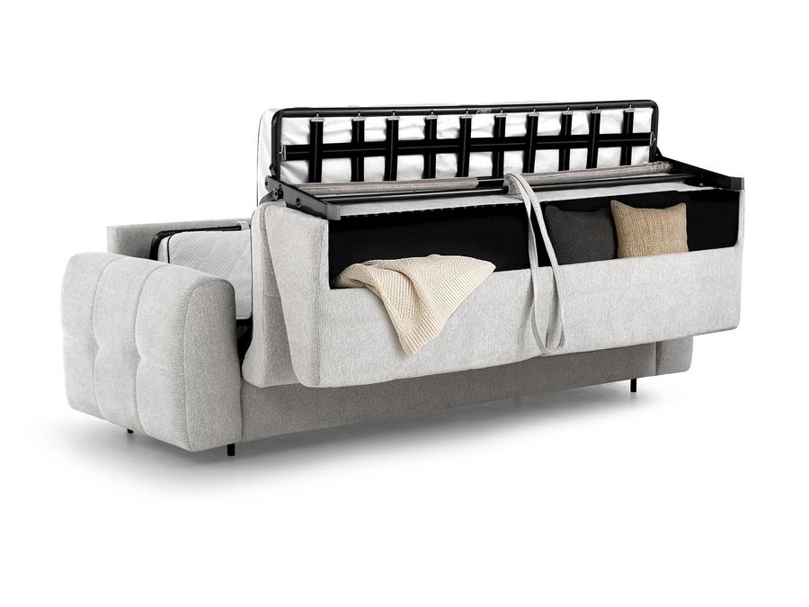 Mars Meble - PERONI 140 Sofa na stelażu włoskim | funkcja spania i materac oraz pojemnik