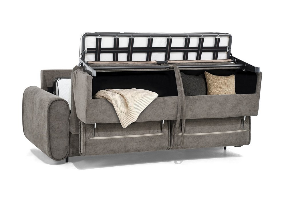 Mars Meble - PEROTTI 160 Sofa na stelażu włoskim | funkcja spania i materac oraz pojemnik pojemnik