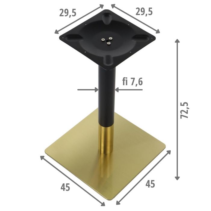 STEMA - Podstawa do stolika SH-3002-5/GB | Złoto - Czarny