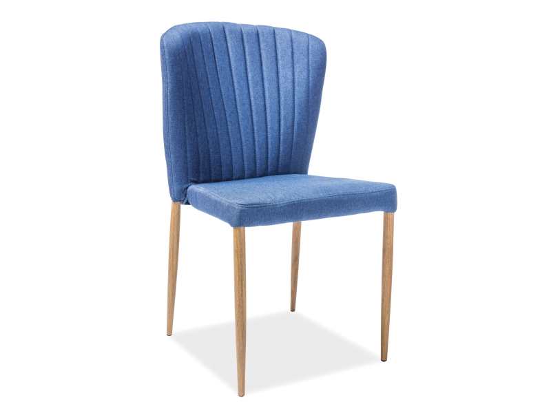 SIGNAL - POLLY Krzesło | Tkaninia | Kolor granatowy | Komplet 2 sztuki | DOSTĘPNE OD RĘKI