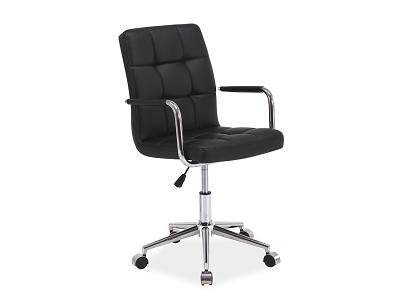 SIGNAL - Fotel obrotowy Q-022 | Ekoskóra | Czarny