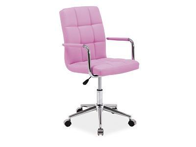 SIGNAL - Fotel obrotowy Q-022 | Ekoskóra | Różowy