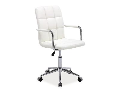 SIGNAL - Fotel obrotowy Q-022 | Ekoskóra | Biały