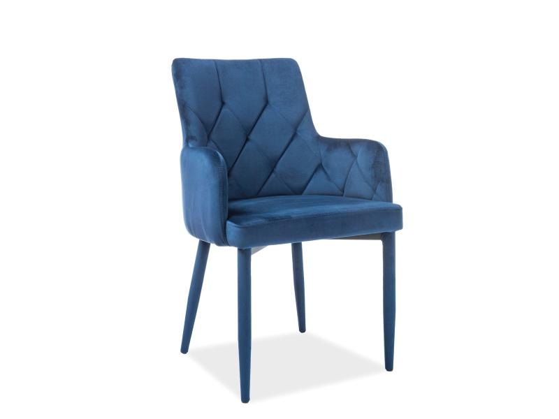 SIGNAL - RICARDO Velvet Krzesło | Tkanina | Granatowy Bluvel 86