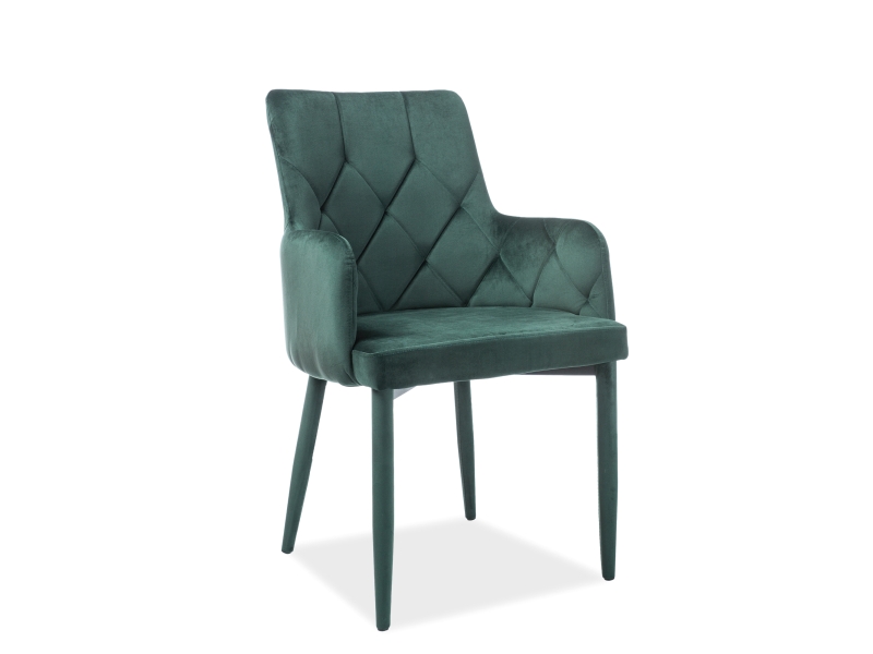SIGNAL - RICARDO Velvet Krzesło | Tkanina | Zielony Bluvel 78 | 1 Sztuka | DOSTĘPNE OD RĘKI