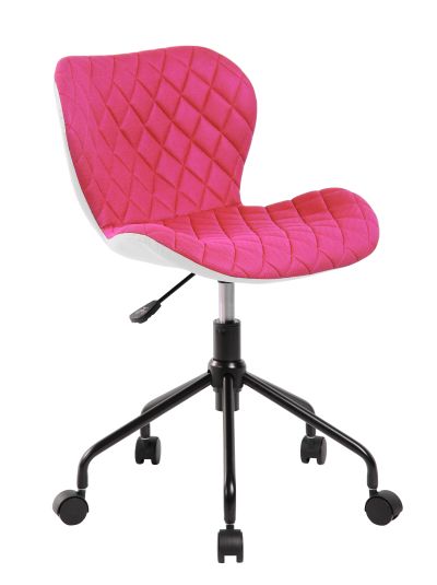 FURNITEX - QZY-85 Fotel obrotowy | Różowo/biały