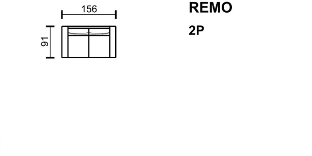 Meblomak - REMO Sofa 2P 2-osobowa z pojemnikiem