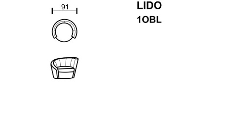 Meblomak - LIDO Fotel 1OBL (lewy) obrotowy