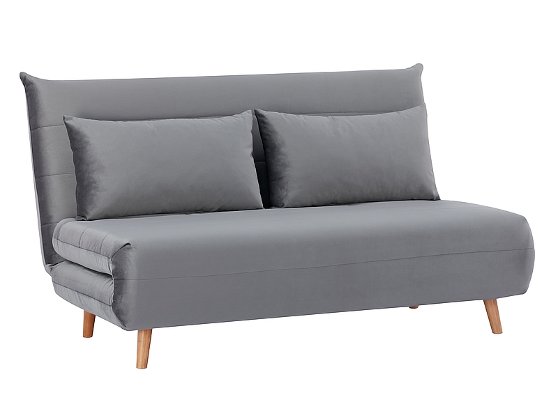 SIGNAL - SPIKE II Velvet Sofa rozkładany | Tkanina | Szary 139 | Nogi Buk | z MR