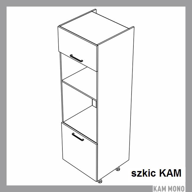 KAM - KAMMONO Szafka SPM60 | Słupek do szafek wiszących W/61 | Zabudowa piekarnika i mikrofalówki | Front frezowany