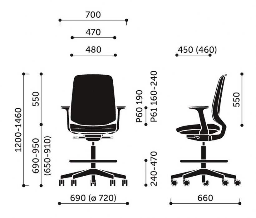 PROFIM - LIGHT UP Fotel obrotowy biurowy gabinetowy 350S | Oparcie siatkowe | Mechanizm Syncho | Hoker z podnóżkiem Aranżacja