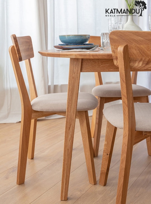 KATMANDU MEBLE - ORBETELLO Stół okragły 90 | Dąb | KULS90