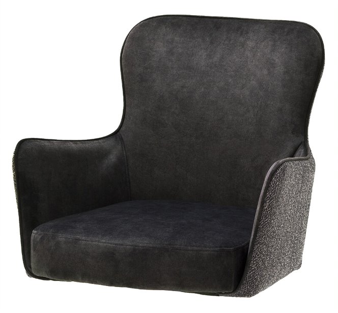 MC AKCENT - SHEFFIELD B Krzesło | Obrót siedziska | 4 Nogi owalne metal czarny mat | Tkanina Antracyt | SHEB66AN | SHGD73SM