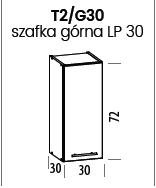 LIVEO - TIFFANY Szafka T2/G30 | Górna 30