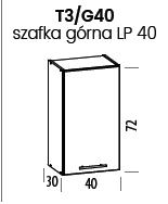 LIVEO - TIFFANY Szafka T3/G40 | Górna 40