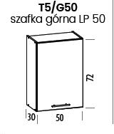 LIVEO - TIFFANY Szafka T5/G50 | Górna 50