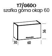 LIVEO - TIFFANY Szafka T7/G60O | Górna okapowa 60