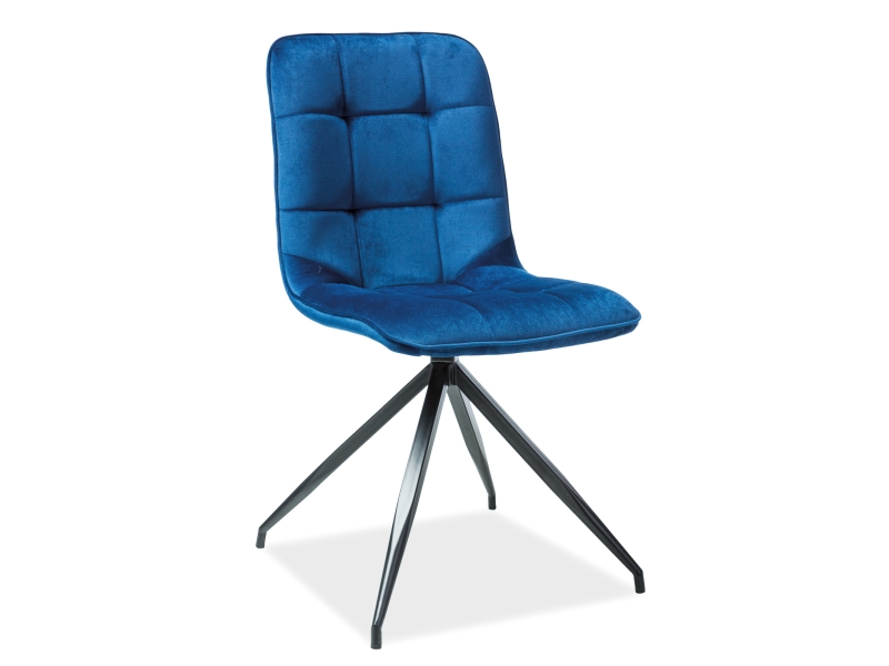 SIGNAL - TEXO Velvet Krzesło | Tkanina | Granatowy BLUVEL 86