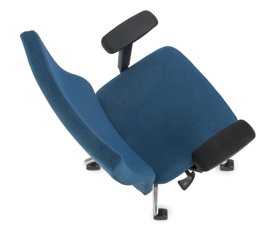 GROSPOL - TEAM PLUS Fotel Obrotowy Black / Chrome | Mechanizm Synchro Self SF2 Plus | Regulowane Podłokietniki | Obciążenie do 150 kg