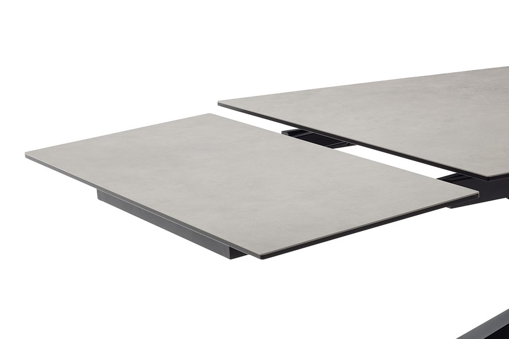 MC AKCENT - TESERO Stół 200-300x95 | Ceramika antracytowa | Stelaż metal czarny mat | TE20SMAN