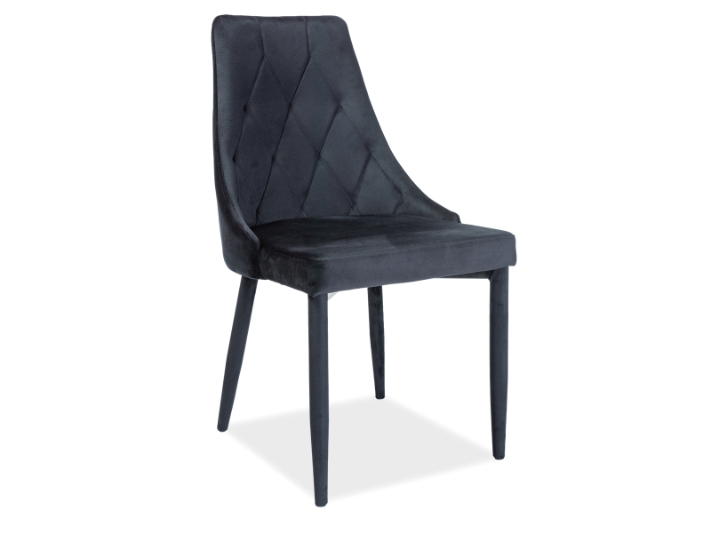 SIGNAL - TRIX Velvet Krzesło | Tkanina | Czarny Bluvel 19