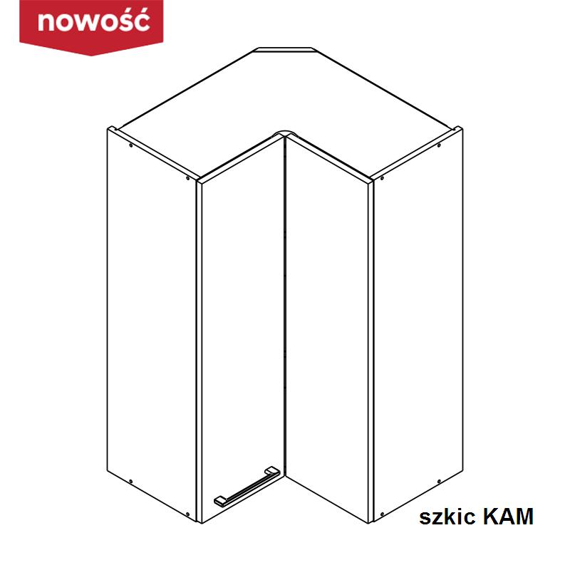 KAM - KAMMONO Szafka WRP60/100 | Górna | Narożna | 2-drzwi | Front frezowany