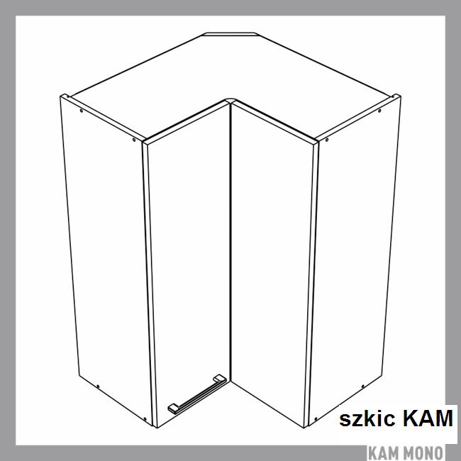 KAM - KAMMONO Szafka WRP60/90 | Górna | Narożna | 2-drzwi | Front frezowany