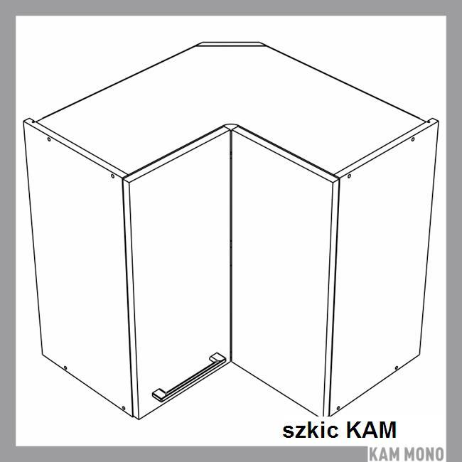 KAM - KAMMONO Szafka WRP60/71 | Górna | Narożna | 2-drzwi | Front frezowany