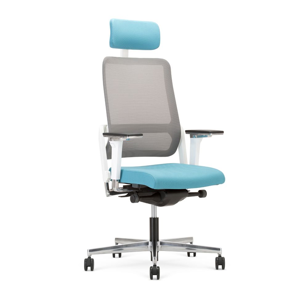 NOWY STYL - XILIUM Fotel Obrotowy SWIVEL CHAIR MESH WHITE | Oparcie - Siatka | Zgodny z Rozporządzeniem z 2023 roku