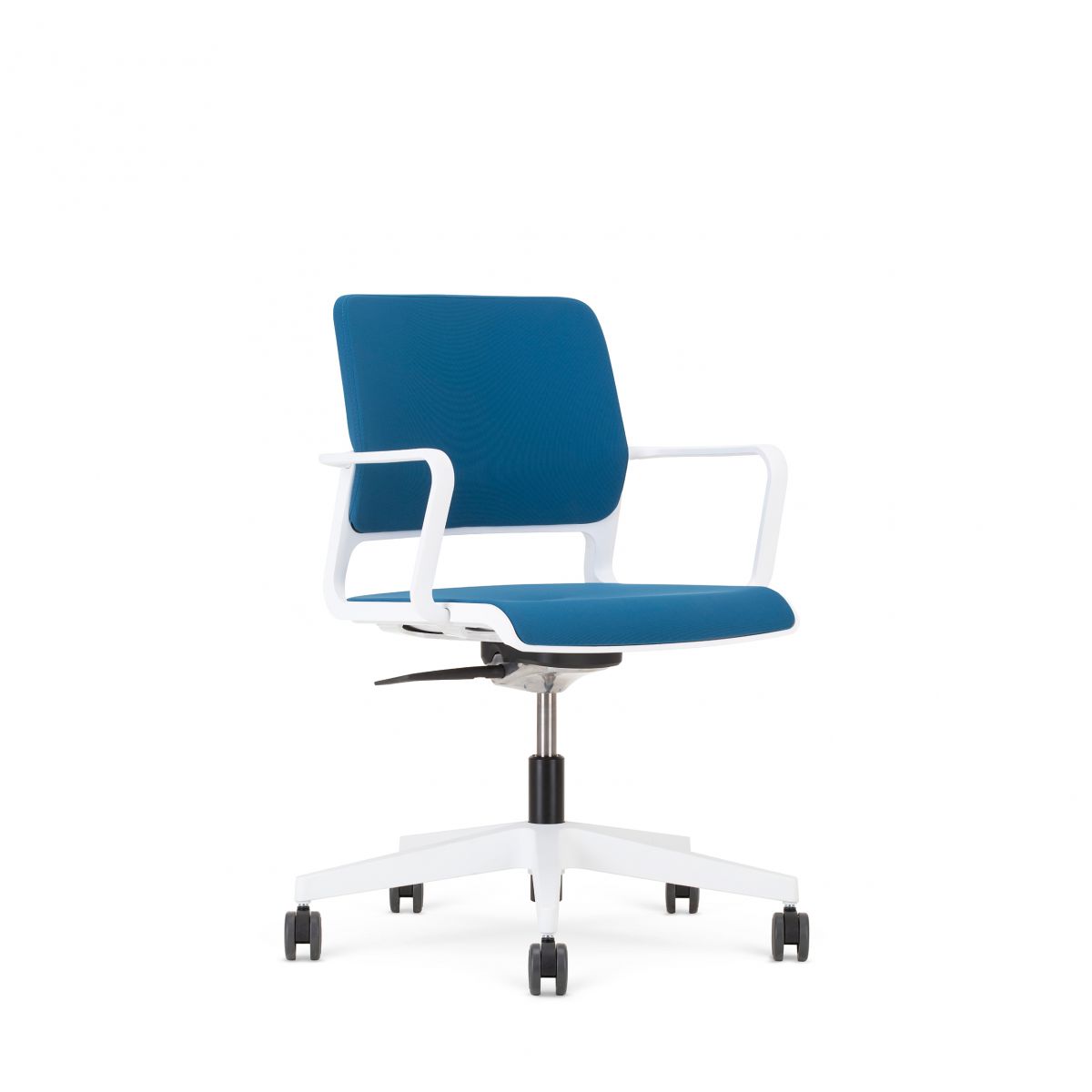 NOWY STYL - XILIUM Fotel Obrotowy Konferencyjny SWIVEL CHAIR UPH BLACK | Oparcie - Tapicerowane Krzesło w prezentacji w kolorze białym