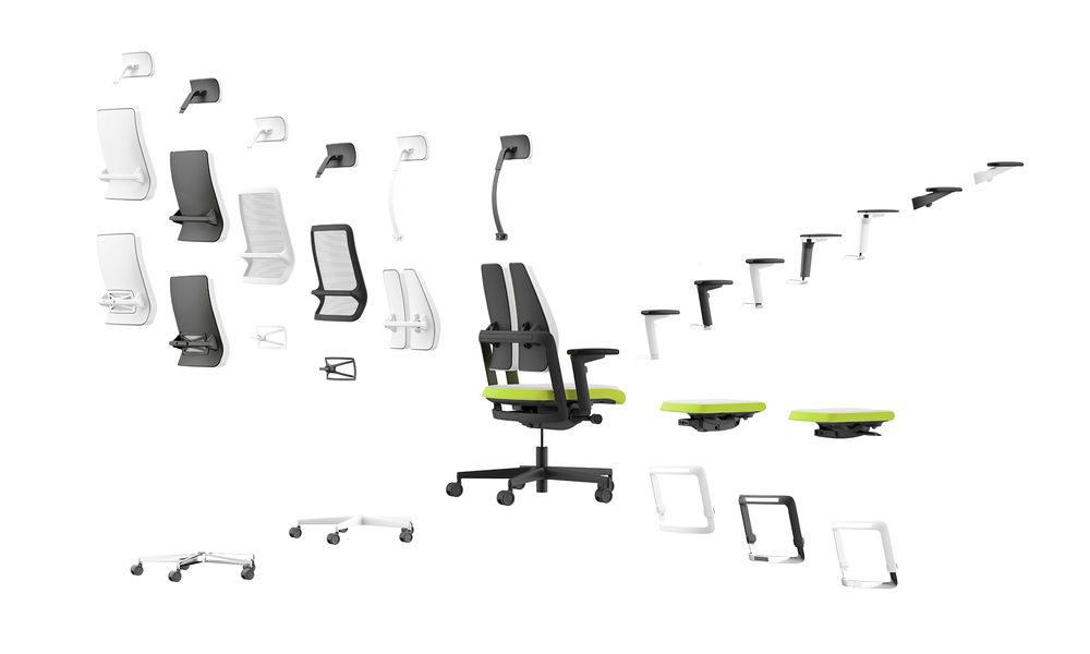 NOWY STYL - XILIUM Fotel Obrotowy SWIVEL CHAIR MESH BLACK | Oparcie - Siatka | Zgodny z Rozporządzeniem z 2023 roku Możliwość Konfiguracji