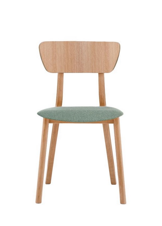 PAGED - LOF Krzesło A-4231 | Siedzisko tapicerowane | Oparcie gładkie | Buk | Kont.