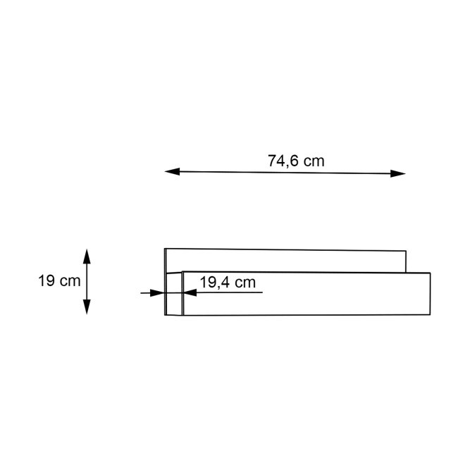 Forte - QUAYLE Półka wisząca QXLB01-M733