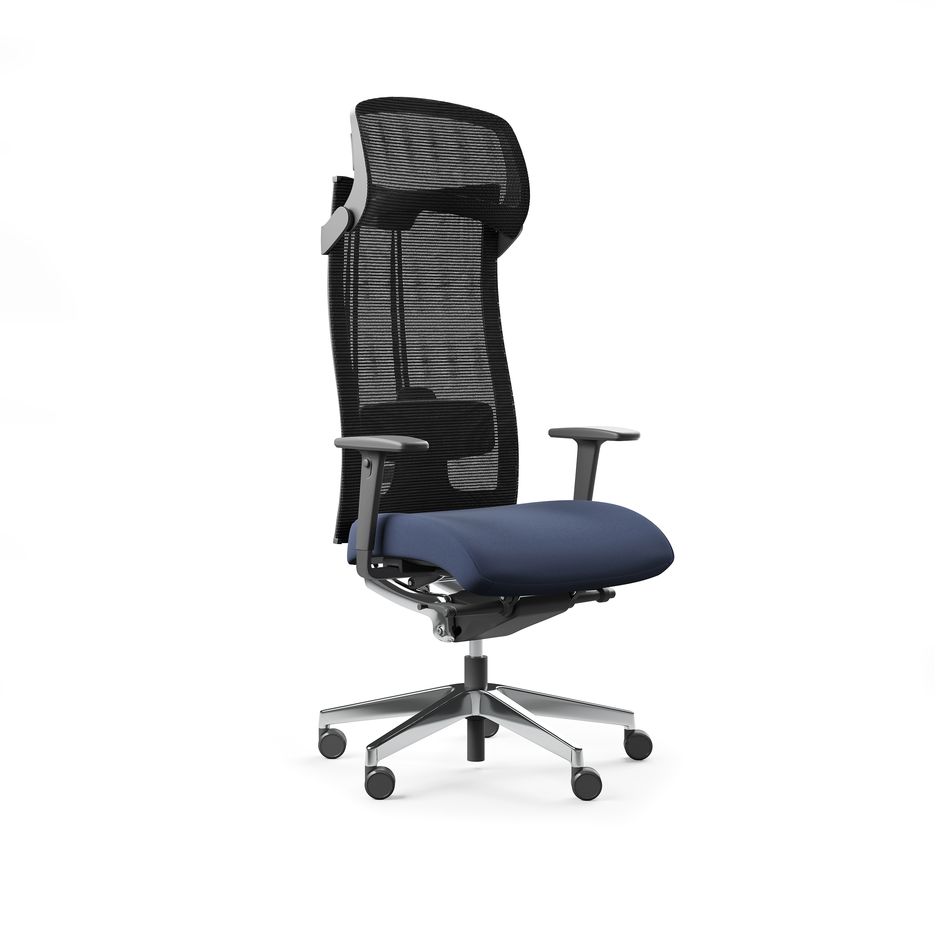 PROFIM - ACTION Fotel obrotowy biurowy gabinetowy 115SFL | Oparcie siatkowe | Zagłówek siatkowy | Obciążenie do 150 kg