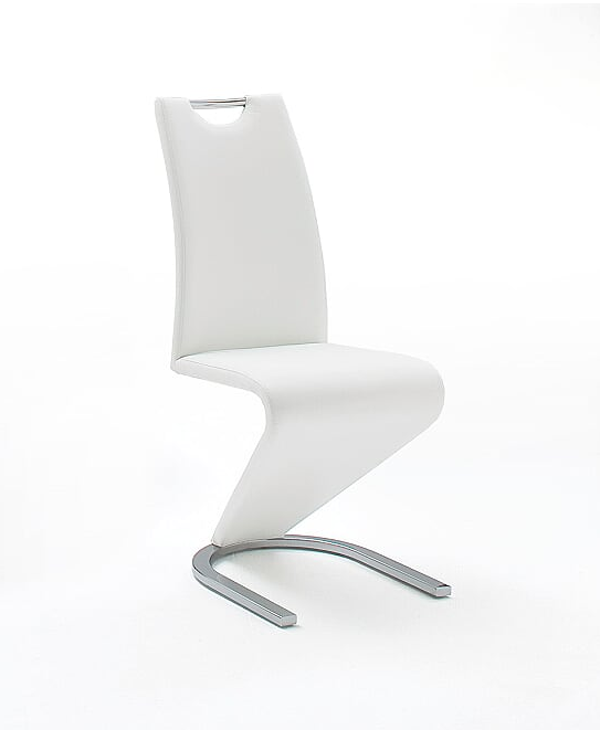 MC AKCENT - AMADO Krzesło | Ekoskóra biała | Stelaż chrom | AMADOCPW